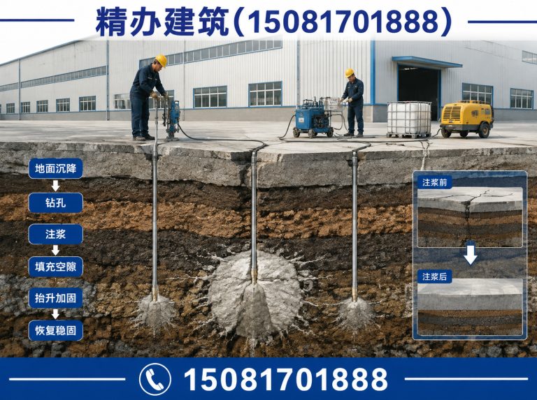 丛台区厂房地面下沉注浆展示图